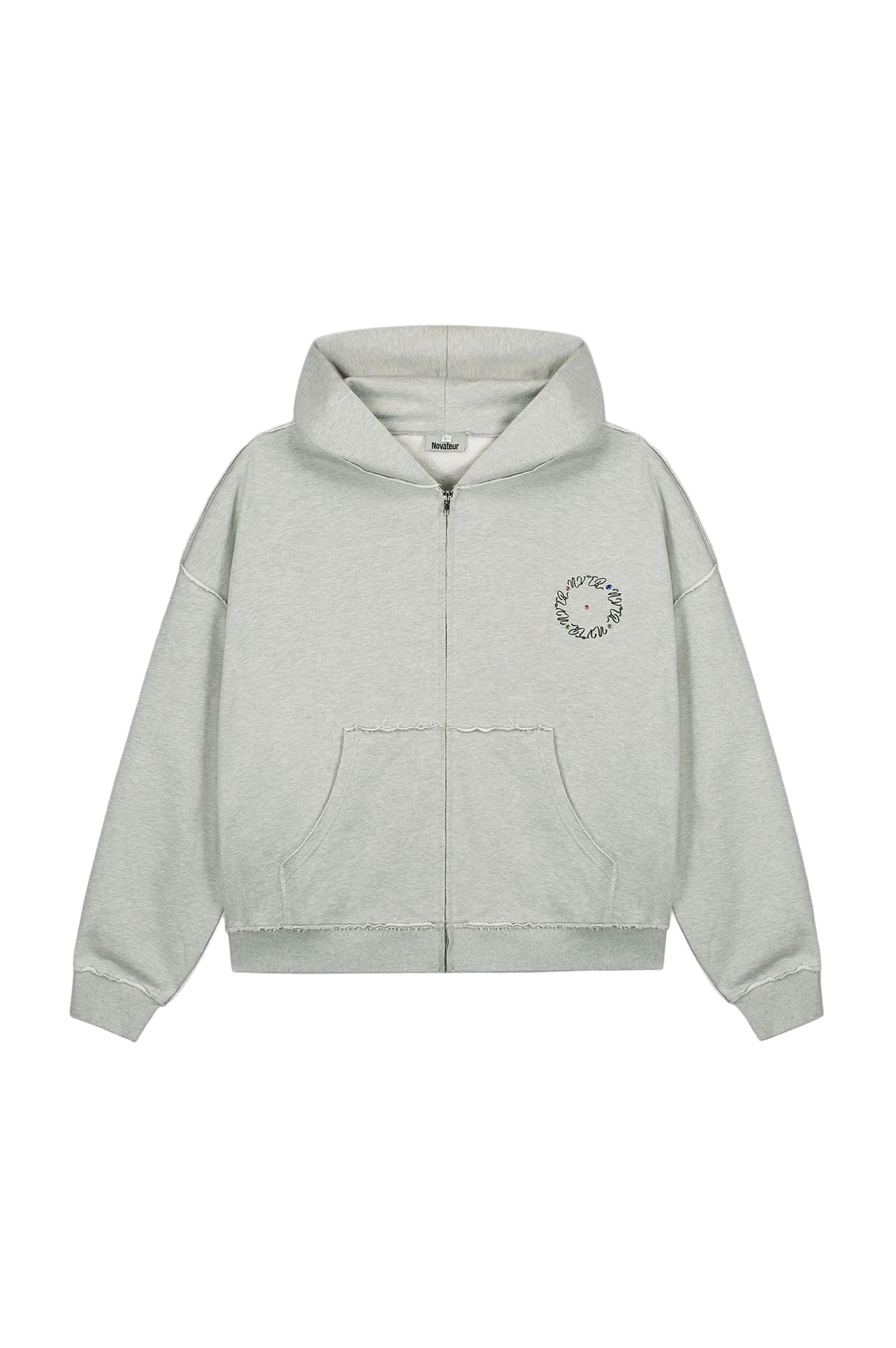 RHINESTONE ZIPPED HOODIE