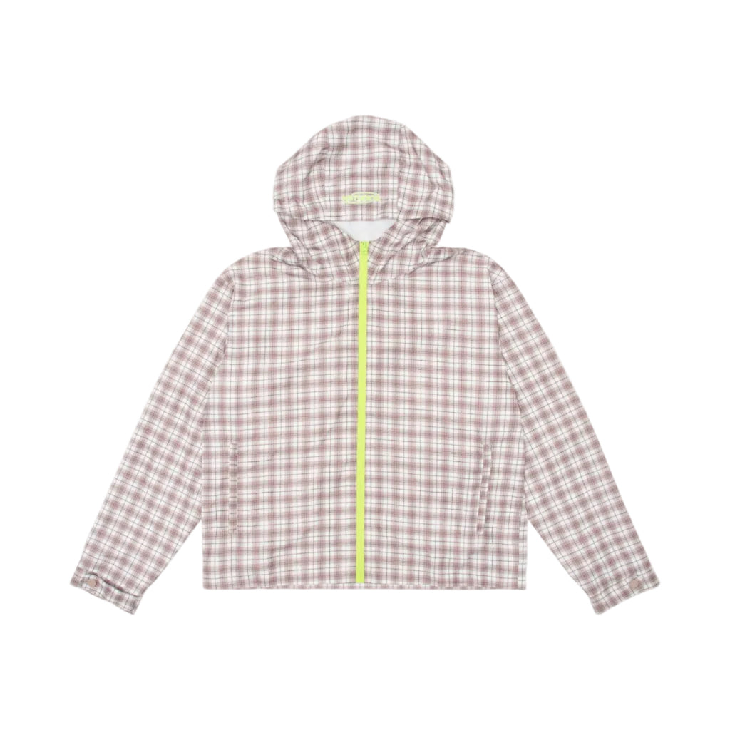 HOODED PLAID JACKET