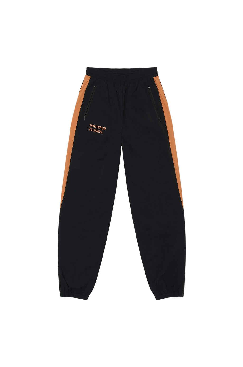 NOVATEUR STUDIOS NYLON TRACK PANTS - BLACK