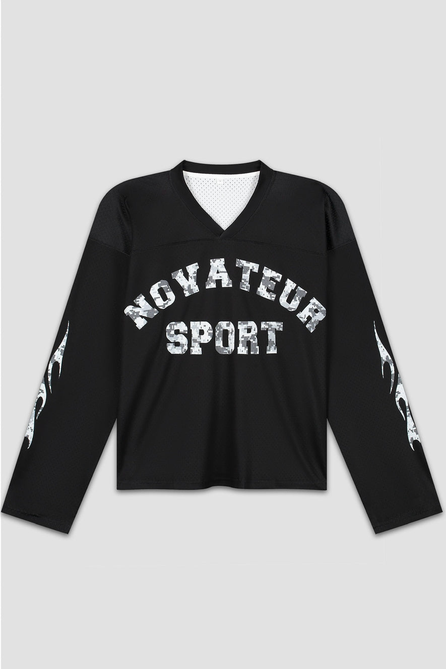 NOVATEUR SPORT MESH JERSEY - BLACK