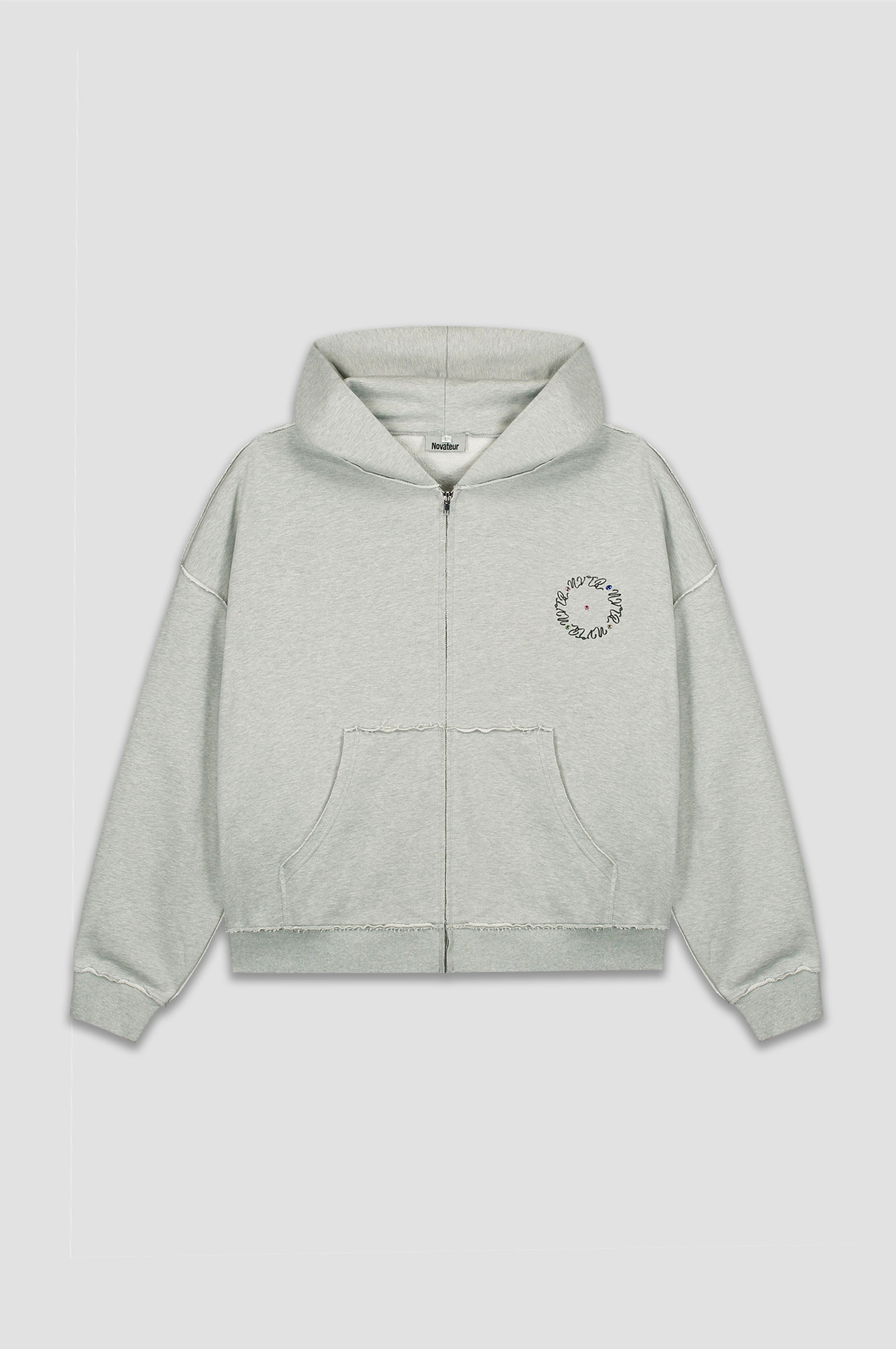 RHINESTONE ZIPPED HOODIE