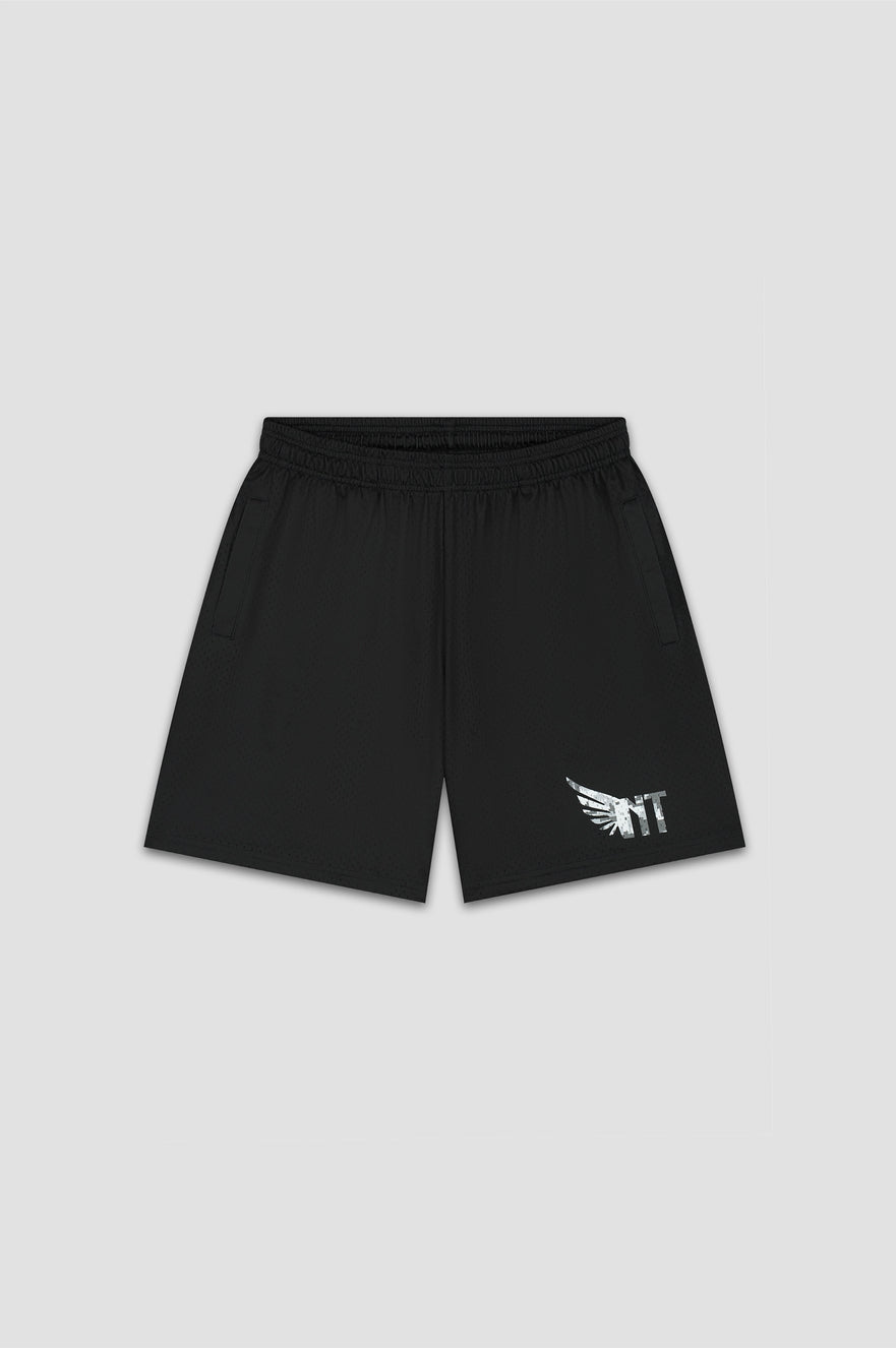 NOVATEUR SPORT MESH SHORTS - BLACK