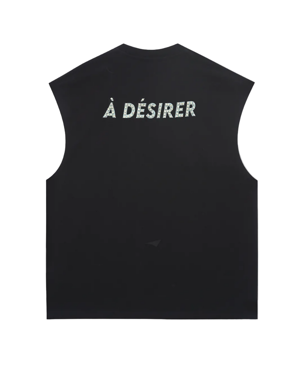 RIRI SLEEVELESS T-SHIRT - BLACK