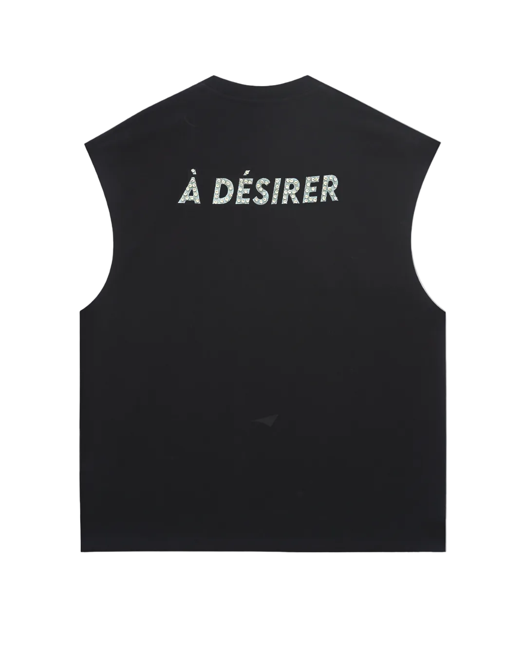 RIRI SLEEVELESS T-SHIRT - BLACK
